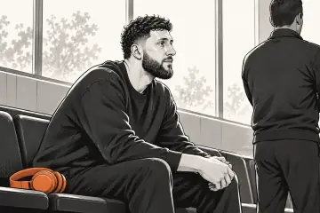 ベンチに座り試合を見守るユスフ・ヌルキッチ