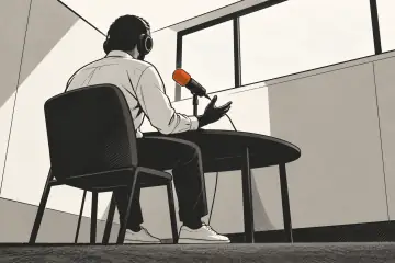 ポッドキャストで語るJ・カイル・マンの後ろ姿