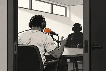 ポッドキャストで語る元選手の後ろ姿