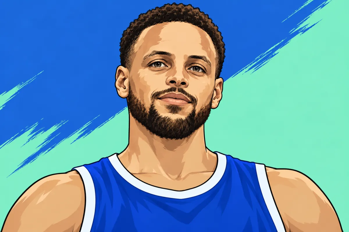 試合後に微笑むステフィン・カリー