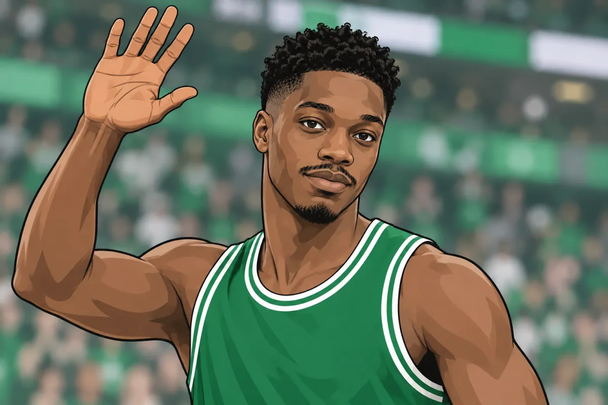 試合後にファンに手を挙げるロニー・ウォーカー